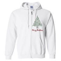 Musical Notes Christmas Tree Full Zip Hoodie