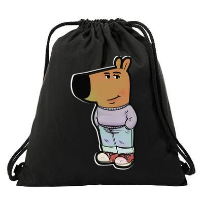 My New Character Is A Chill Guy Meme Funny Chill Guy Meme Drawstring Bag