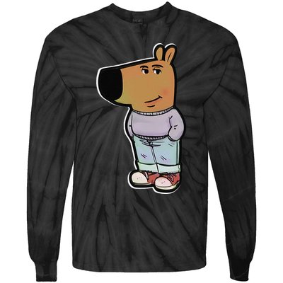 My New Character Is A Chill Guy Meme Funny Chill Guy Meme Tie-Dye Long Sleeve Shirt