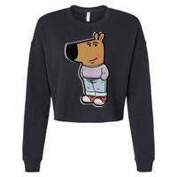 My New Character Is A Chill Guy Meme Funny Chill Guy Meme Cropped Pullover Crew