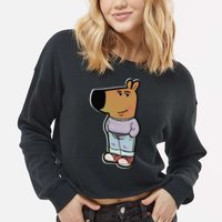 My New Character Is A Chill Guy Meme Funny Chill Guy Meme Cropped Pullover Crew