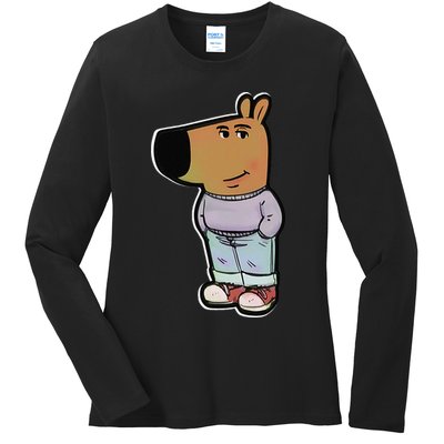 My New Character Is A Chill Guy Meme Funny Chill Guy Meme Ladies Long Sleeve Shirt