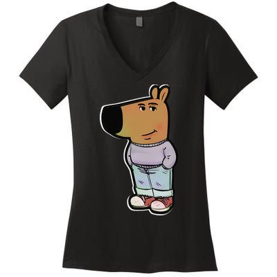 My New Character Is A Chill Guy Meme Funny Chill Guy Meme Women's V-Neck T-Shirt
