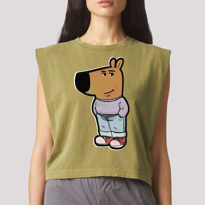 My New Character Is A Chill Guy Meme Funny Chill Guy Meme Garment-Dyed Women's Muscle Tee