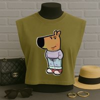 My New Character Is A Chill Guy Meme Funny Chill Guy Meme Garment-Dyed Women's Muscle Tee