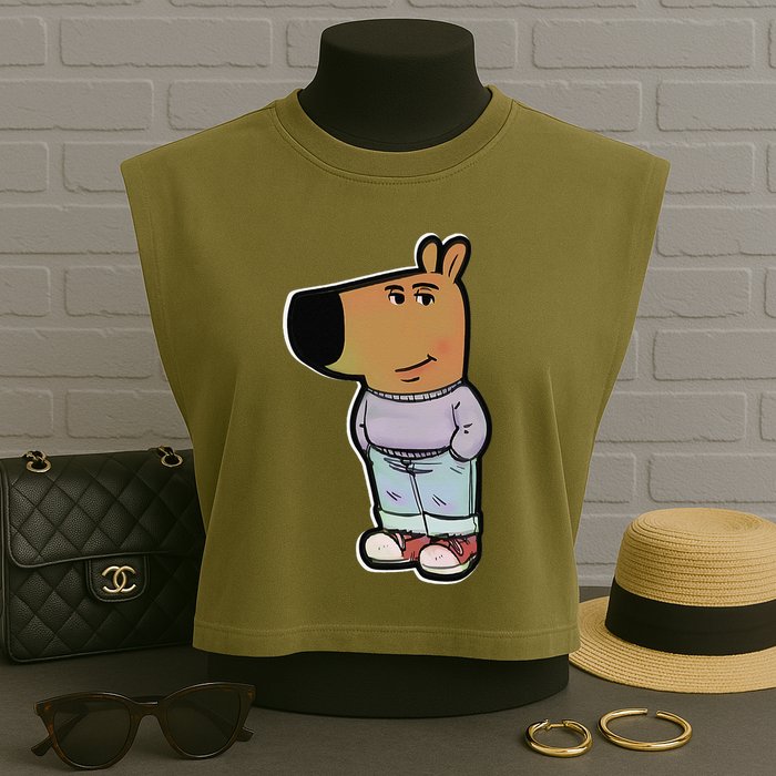 My New Character Is A Chill Guy Meme Funny Chill Guy Meme Garment-Dyed Women's Muscle Tee