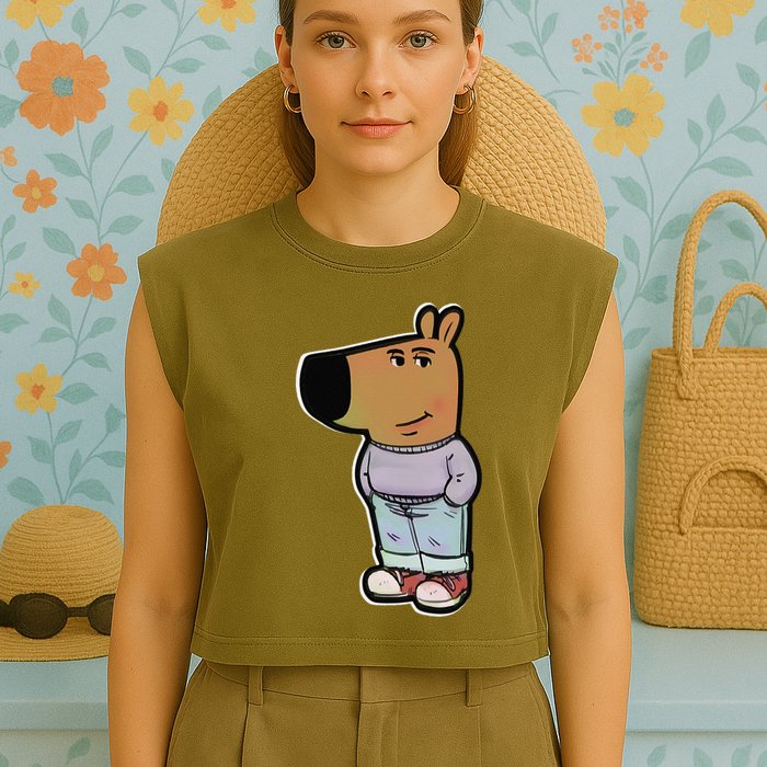 My New Character Is A Chill Guy Meme Funny Chill Guy Meme Garment-Dyed Women's Muscle Tee