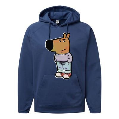 My New Character Is A Chill Guy Meme Funny Chill Guy Meme Performance Fleece Hoodie