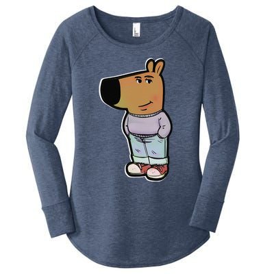 My New Character Is A Chill Guy Meme Funny Chill Guy Meme Women's Perfect Tri Tunic Long Sleeve Shirt