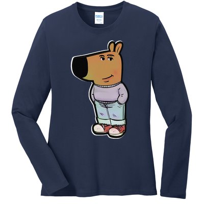 My New Character Is A Chill Guy Meme Funny Chill Guy Meme Ladies Long Sleeve Shirt