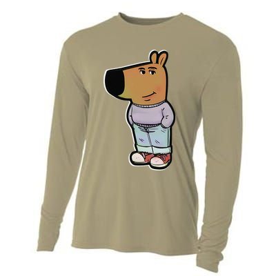My New Character Is A Chill Guy Meme Funny Chill Guy Meme Cooling Performance Long Sleeve Crew