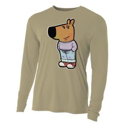 My New Character Is A Chill Guy Meme Funny Chill Guy Meme Cooling Performance Long Sleeve Crew