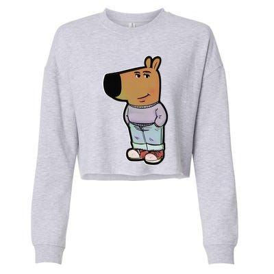 My New Character Is A Chill Guy Meme Funny Chill Guy Meme Cropped Pullover Crew