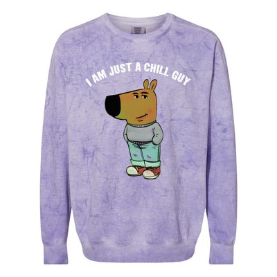 My New Character Is A Chill Guy I Am Just A Chill Guy Funny Colorblast Crewneck Sweatshirt