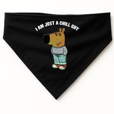 My New Character Is A Chill Guy I Am Just A Chill Guy Funny USA-Made Doggie Bandana