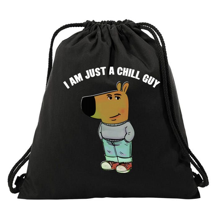 My New Character Is A Chill Guy I Am Just A Chill Guy Funny Drawstring Bag