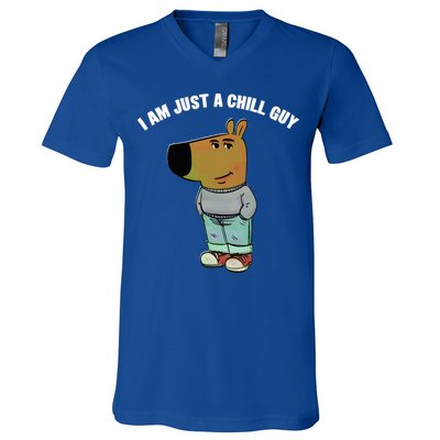 My New Character Is A Chill Guy I Am Just A Chill Guy Funny V-Neck T-Shirt