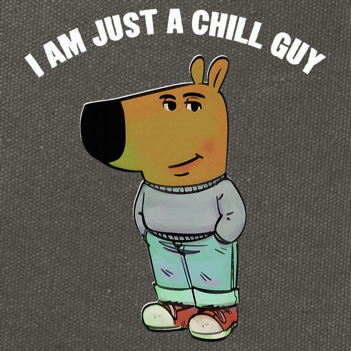 My New Character Is A Chill Guy I Am Just A Chill Guy Funny Cotton Canvas Backpack