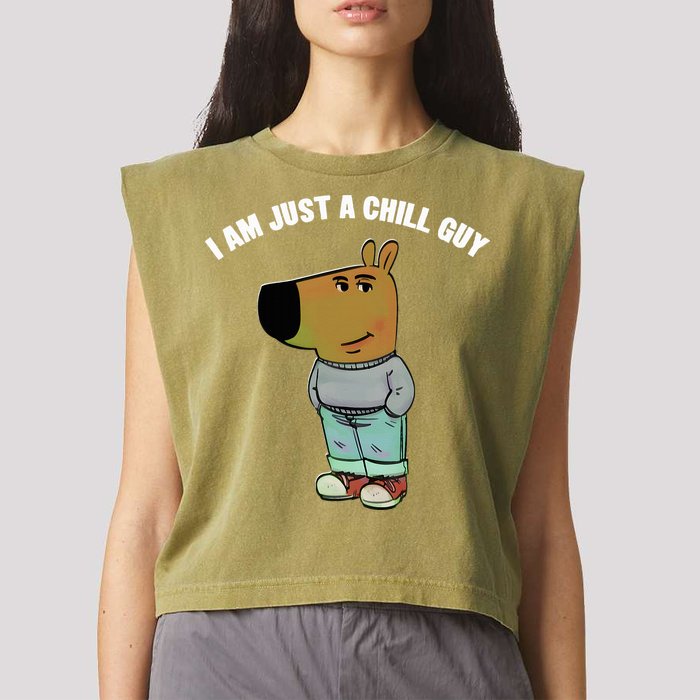 My New Character Is A Chill Guy I Am Just A Chill Guy Funny Garment-Dyed Women's Muscle Tee