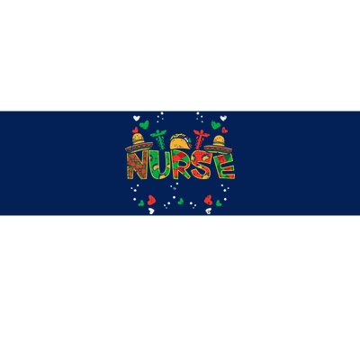 Mexican Nurse Cinco De Mayo Nurse Women Scrub Top Rn Icu Er Bumper Sticker