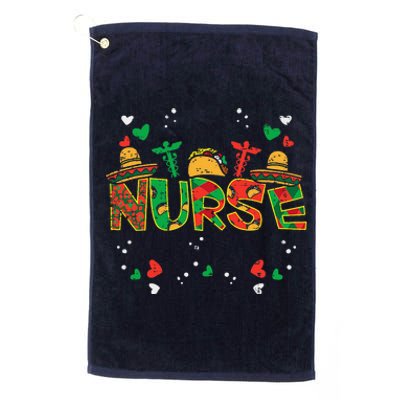 Mexican Nurse Cinco De Mayo Nurse Women Scrub Top Rn Icu Er Platinum Collection Golf Towel