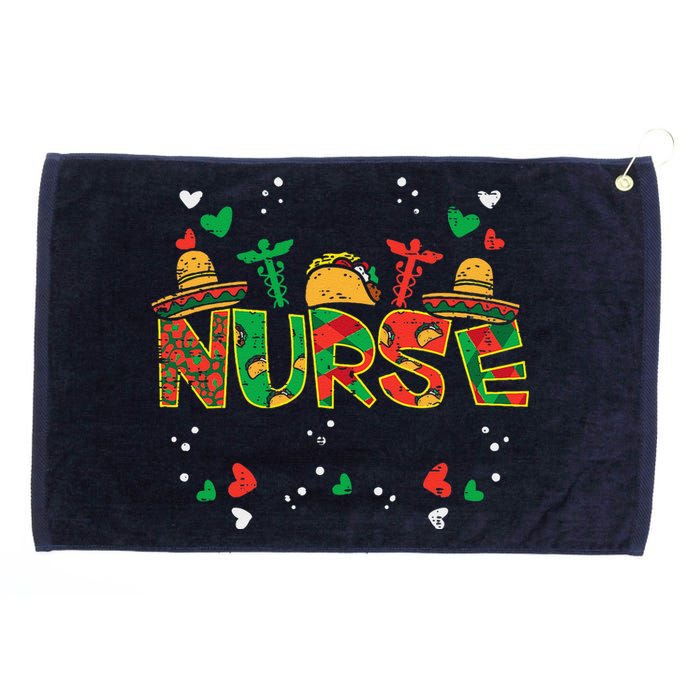 Mexican Nurse Cinco De Mayo Nurse Women Scrub Top Rn Icu Er Grommeted Golf Towel