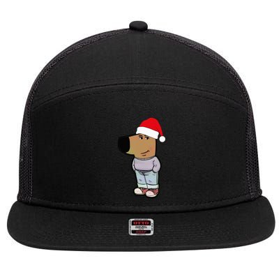 My New Character Is A Chill Guy Meme Funny Chill Guy Meme 7 Panel Mesh Trucker Snapback Hat