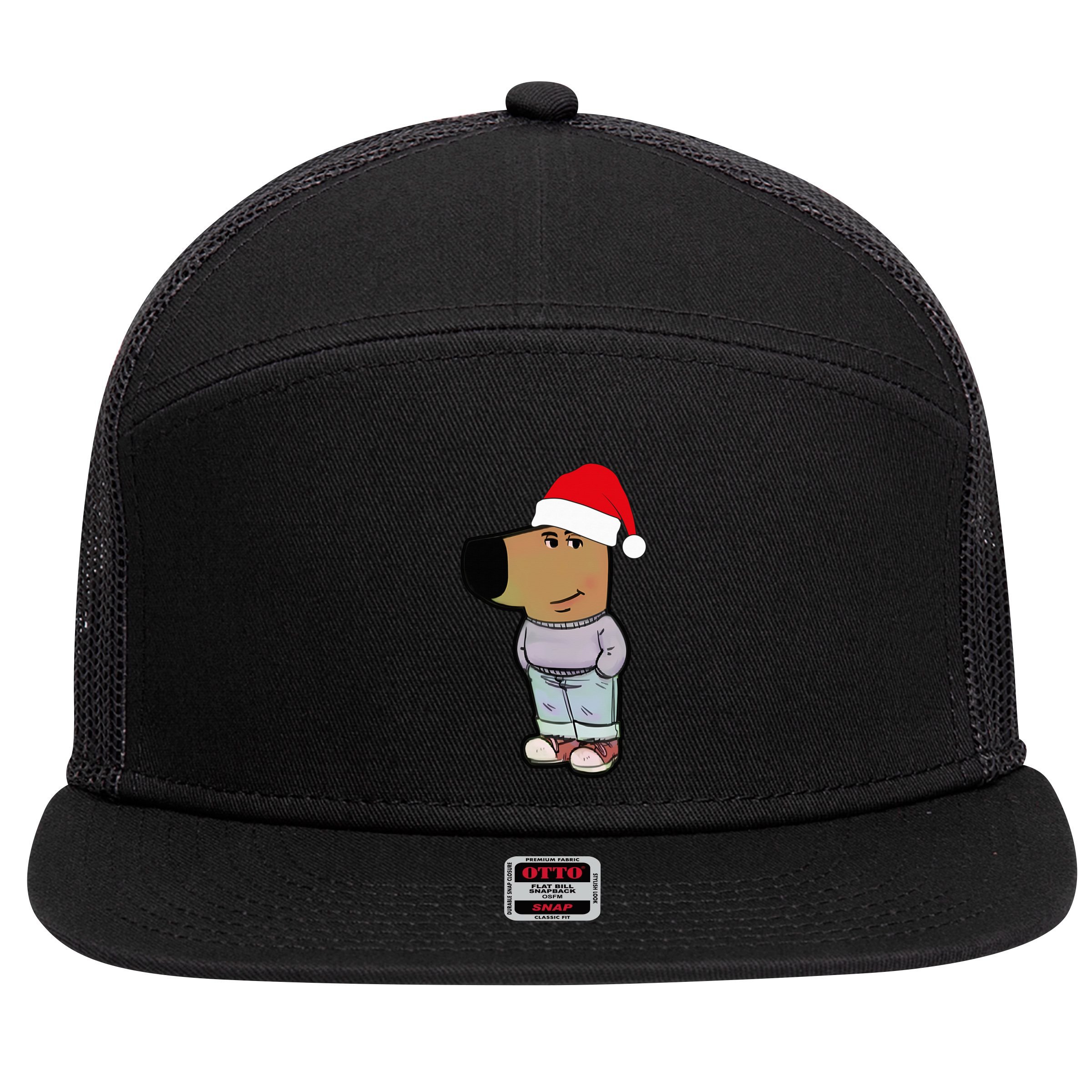 My New Character Is A Chill Guy Meme Funny Chill Guy Meme 7 Panel Mesh Trucker Snapback Hat