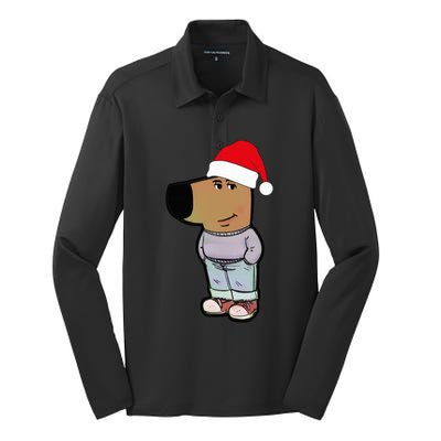 My New Character Is A Chill Guy Meme Funny Chill Guy Meme Silk Touch Performance Long Sleeve Polo