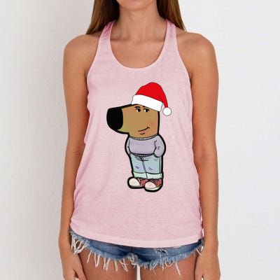 My New Character Is A Chill Guy Meme Funny Chill Guy Meme Women's Knotted Racerback Tank