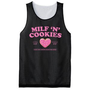 Milf N Cookies Love Home Made Baked Fresh Keep You Coming Mesh Reversible Basketball Jersey Tank