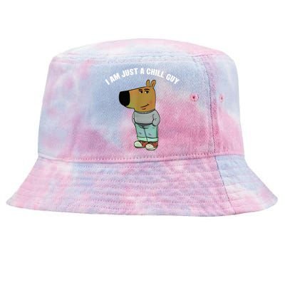 My New Character Is A Chill Guy I Am Just A Chill Guy Funny Tie-Dyed Bucket Hat