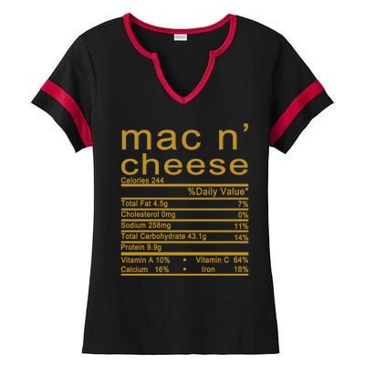 Mac N' Cheese Thanksgiving Dinner Ladies Halftime Notch Neck Tee