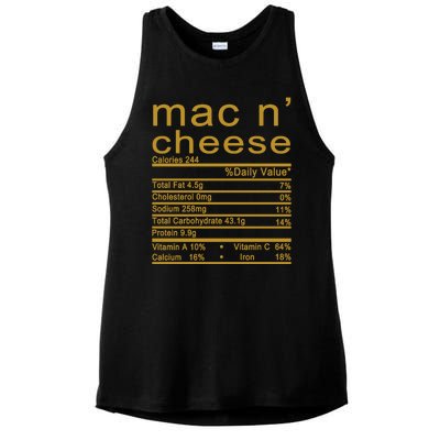 Mac N' Cheese Thanksgiving Dinner Ladies PosiCharge Tri-Blend Wicking Tank