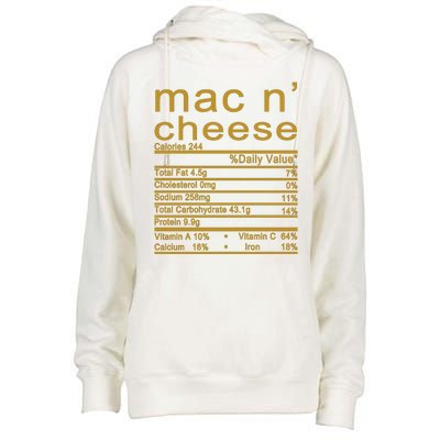 Mac N' Cheese Thanksgiving Dinner Womens Funnel Neck Pullover Hood