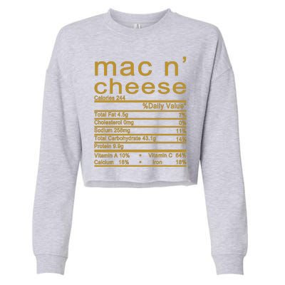 Mac N' Cheese Thanksgiving Dinner Cropped Pullover Crew