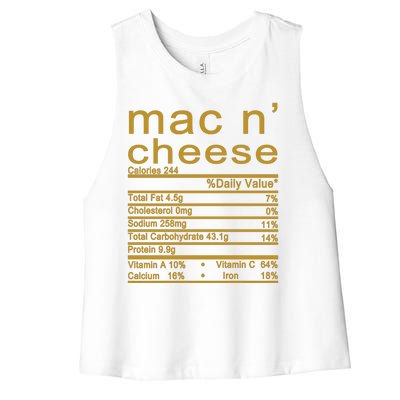 Mac N' Cheese Thanksgiving Dinner Women's Racerback Cropped Tank