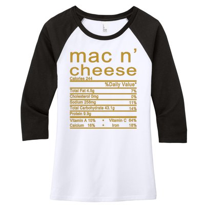 Mac N' Cheese Thanksgiving Dinner Women's Tri-Blend 3/4-Sleeve Raglan Shirt