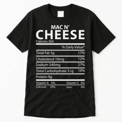 Mac N' Cheese Nutrition Facts Family Matching Tall T-Shirt