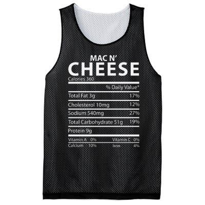 Mac N' Cheese Nutrition Facts Family Matching Mesh Reversible Basketball Jersey Tank