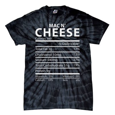 Mac N' Cheese Nutrition Facts Family Matching Tie-Dye T-Shirt