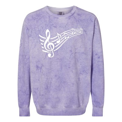 Music Notes Clef Colorblast Crewneck Sweatshirt