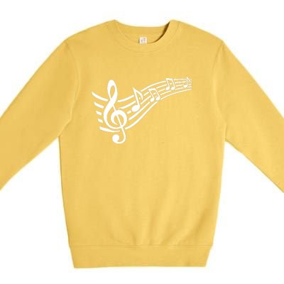 Music Notes Clef Premium Crewneck Sweatshirt