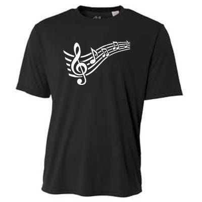 Music Notes Clef Cooling Performance Crew T-Shirt