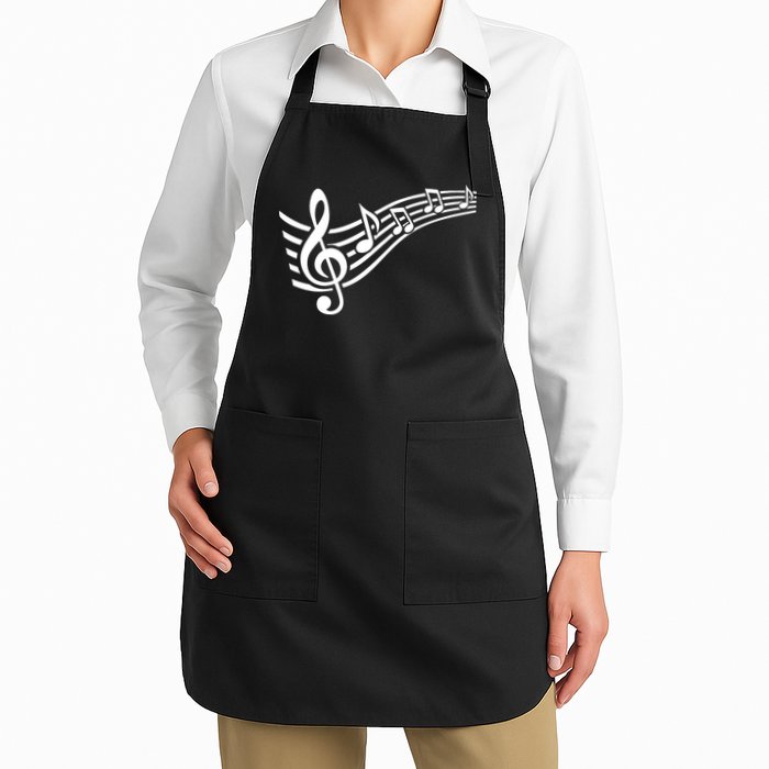 Music Notes Clef Apron