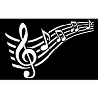 Music Notes Clef Bumper Sticker