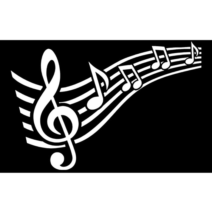 Music Notes Clef Bumper Sticker