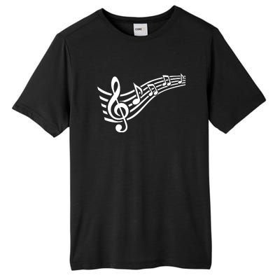 Music Notes Clef Tall Fusion ChromaSoft Performance T-Shirt