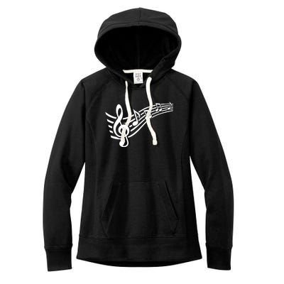 Music Notes Clef Women's Fleece Hoodie