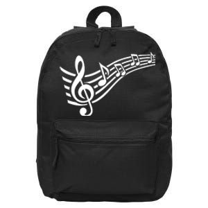 Music Notes Clef 16 in Basic Backpack